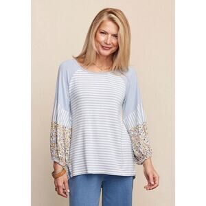 Matilda Jane Women's Heart to Heart Botanical Floral Tee Small NEW